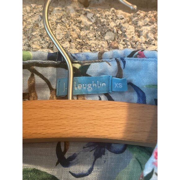 J. McLaughlin XS Floral Button-Up Shirt In Lightweight Linen - Picture 4 of 9